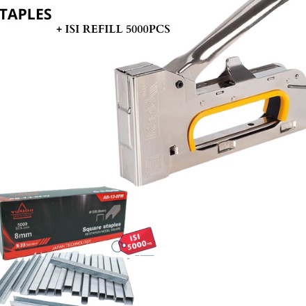 

LARIS ABIEZZ Staples Tembak R23 Paket Isi 5pcs 6mm 8mm Tacker Stapler Staples Perekat Powerfull FREED