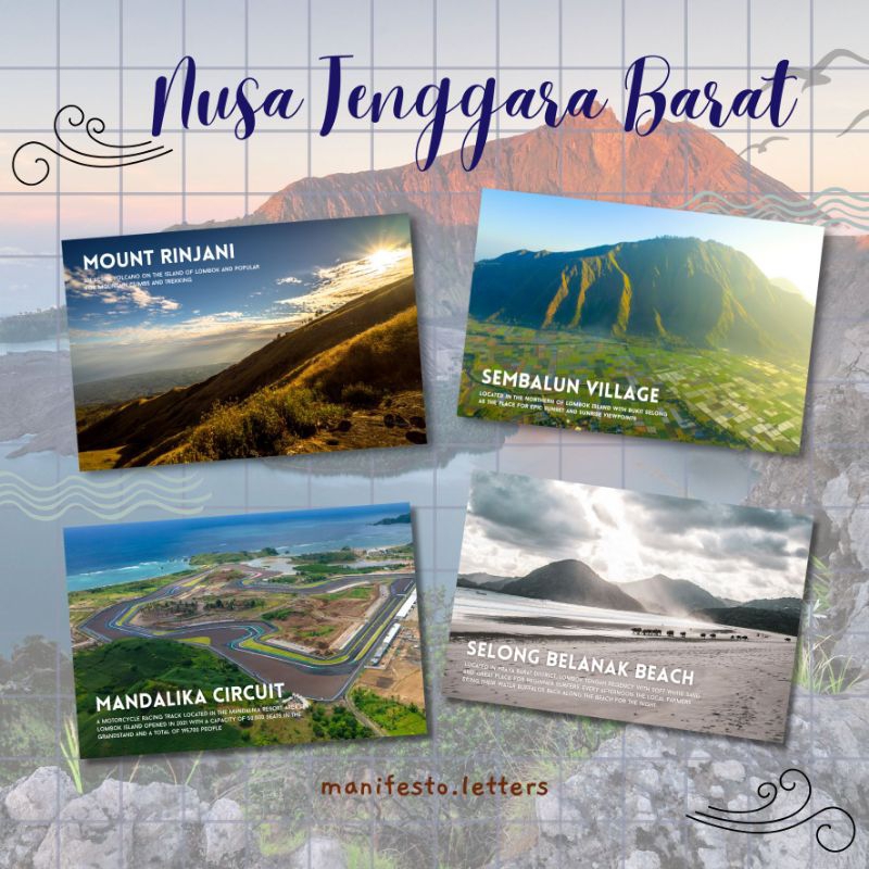 

Postcard Nusa Tenggara Barat | Kartu Pos Lombok Sembalun | Gunung Rinjani