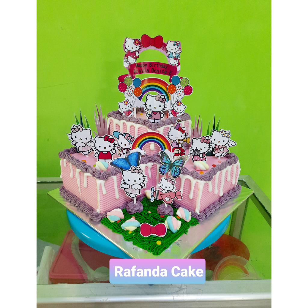 Topper kue ulang tahun hello kitty toper bolu ultah hellokitty