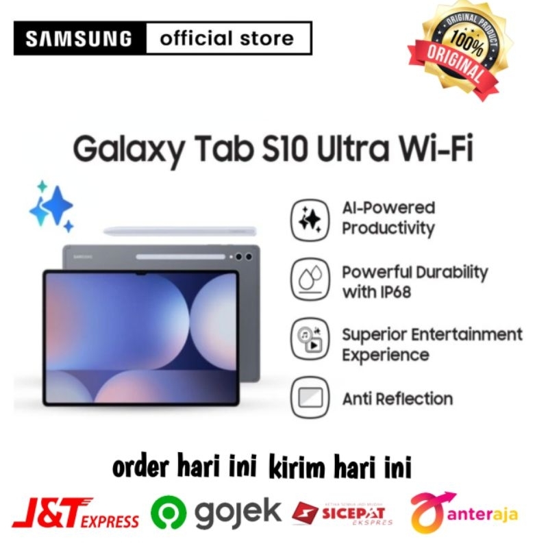 SAMSUNG GALAXY TAB S10 ULTRA Wifi & RAM [12/256-12/512]GB Garansi Resmi Samsung Indonesia promo free