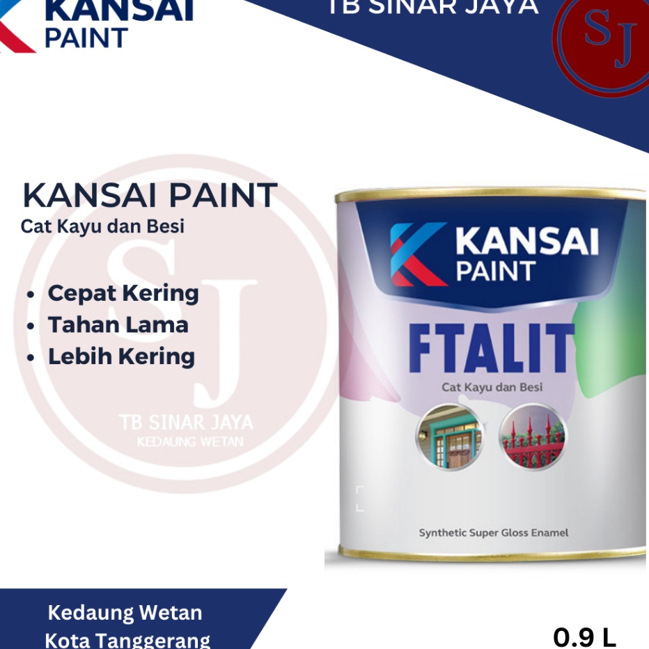 Cat Kayu dan Besi Kansai Paint Ftalit Warna Glos Kemasan 1kg