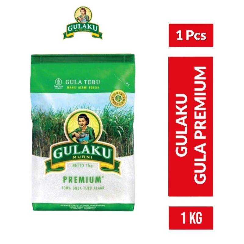 

GULAKU Gula Pasir Premium 1Kg / Gula Pasir Gulaku Hijau 1Kg