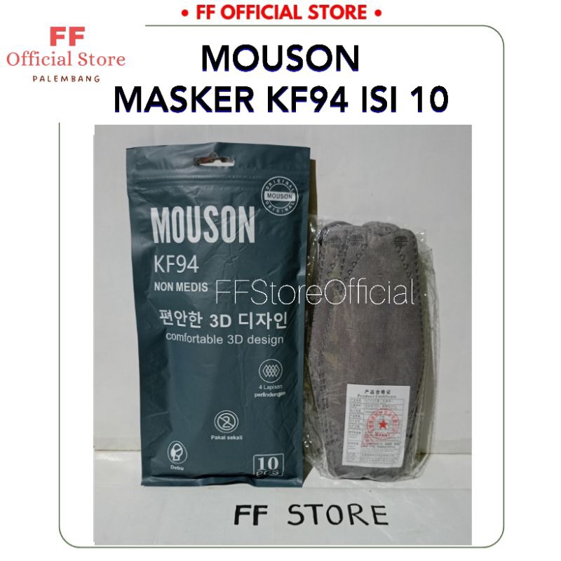 MOUSON MASKER KF94 ISI 10 (SILVER)