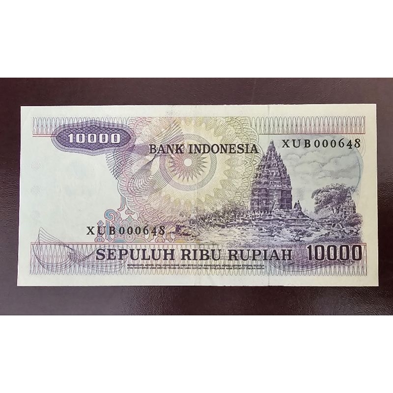 uang kuno 10000 rp tahun 1979 Penabuh Gamelan Seri X low number