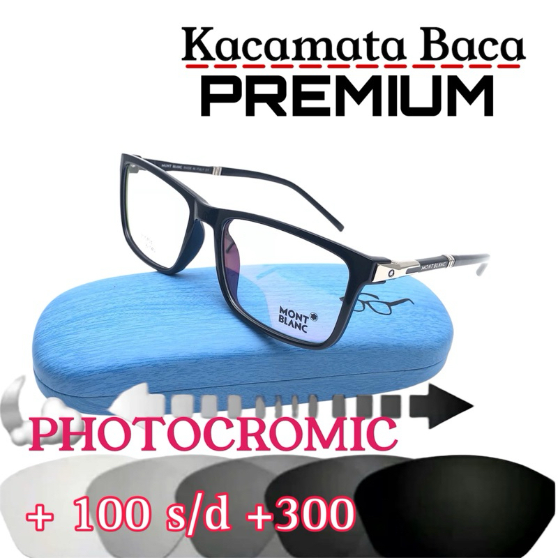 Kacamata plus pria Anti Radiasi Photocromic