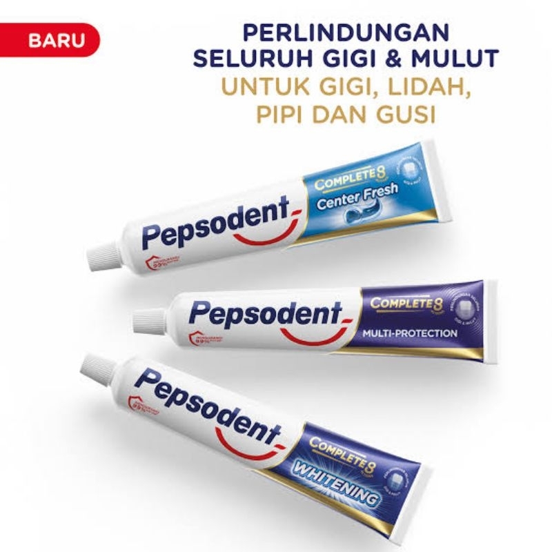 Promo Pepsodent Complete 8 190 Gram Varian Random