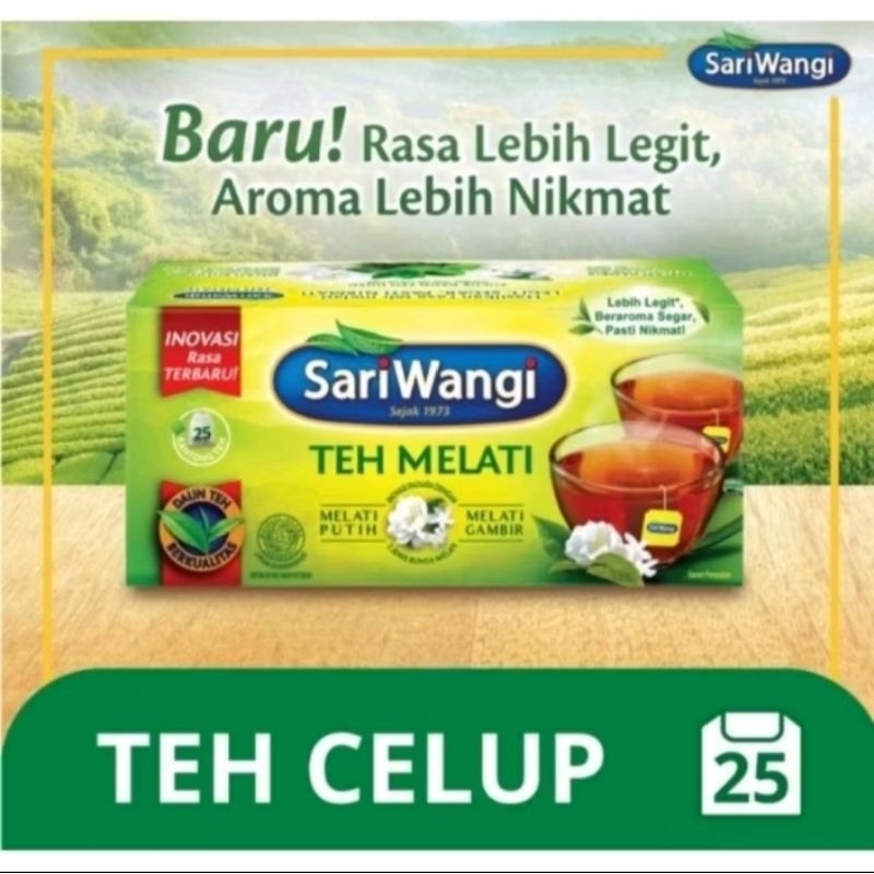 

Sariwangi Teh Melati Teh Celup Aroma Melati Isi 25