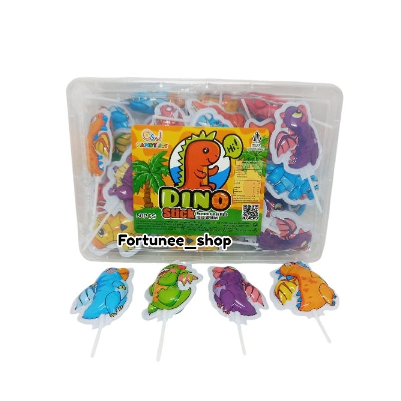 

Lunak Dino / Permen Mint Stick Bentuk Dinosaurus isi 50pcs