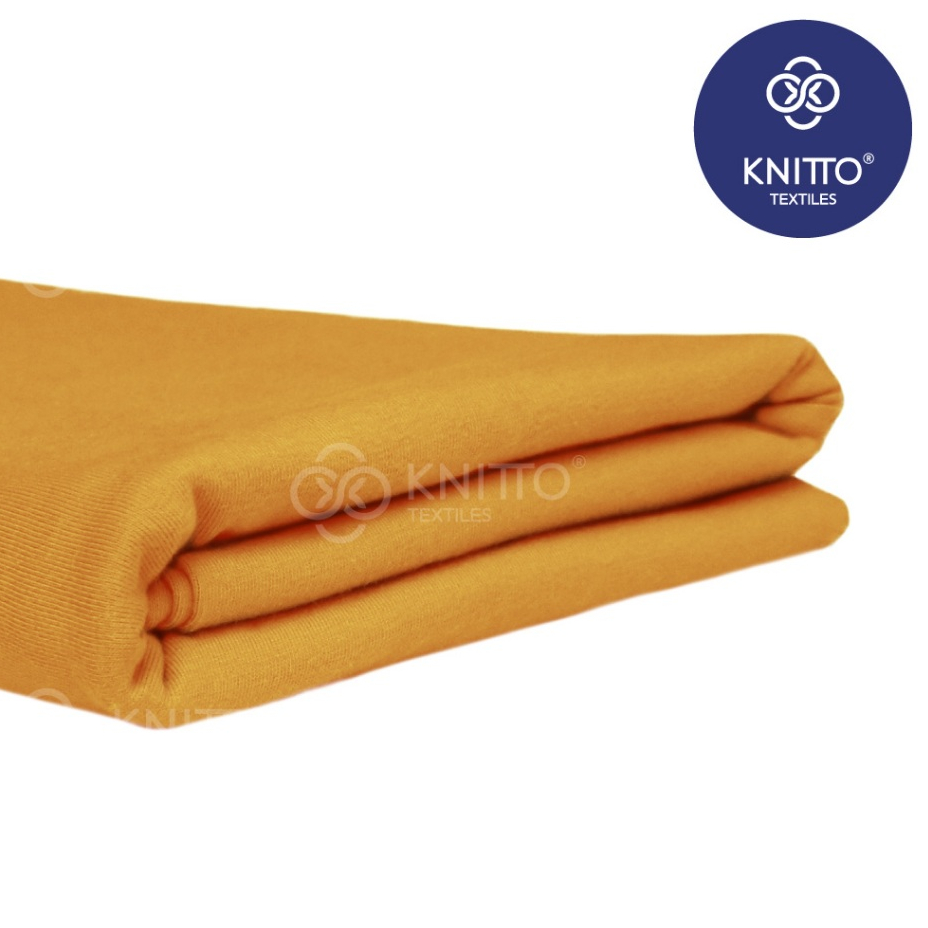 BAHAN KAIN KAOS HEAVYWEIGHT COTTON COMBED 16S MUSTARD ( BAHAN KAOS ) - KNITTO