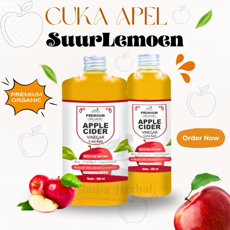 

Cuka Apel SUUR LEMOEN Premium Organic Apple Cider Vinegar / suurlemon_cornera