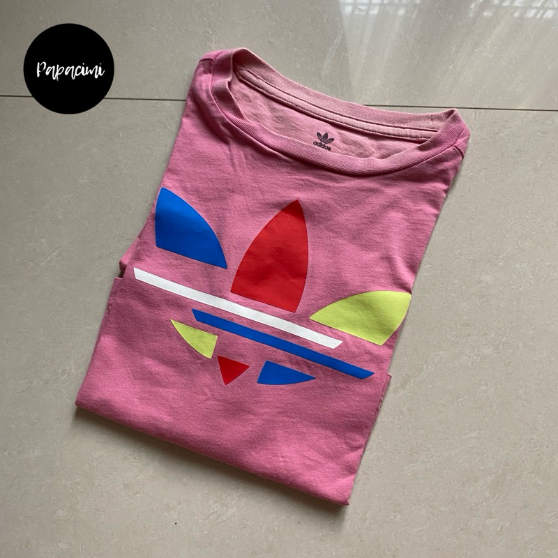 preoved kaos crop top adidas anak original