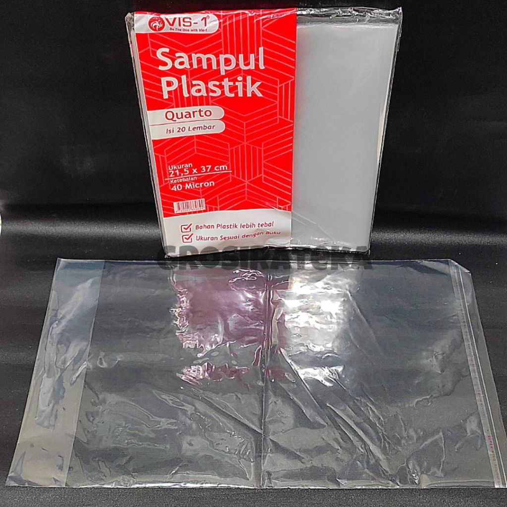 

SAMPUL BUKU, SAMPUL MIKA, SAMPUL BUKU PLASTIK KWARTO VIS-1