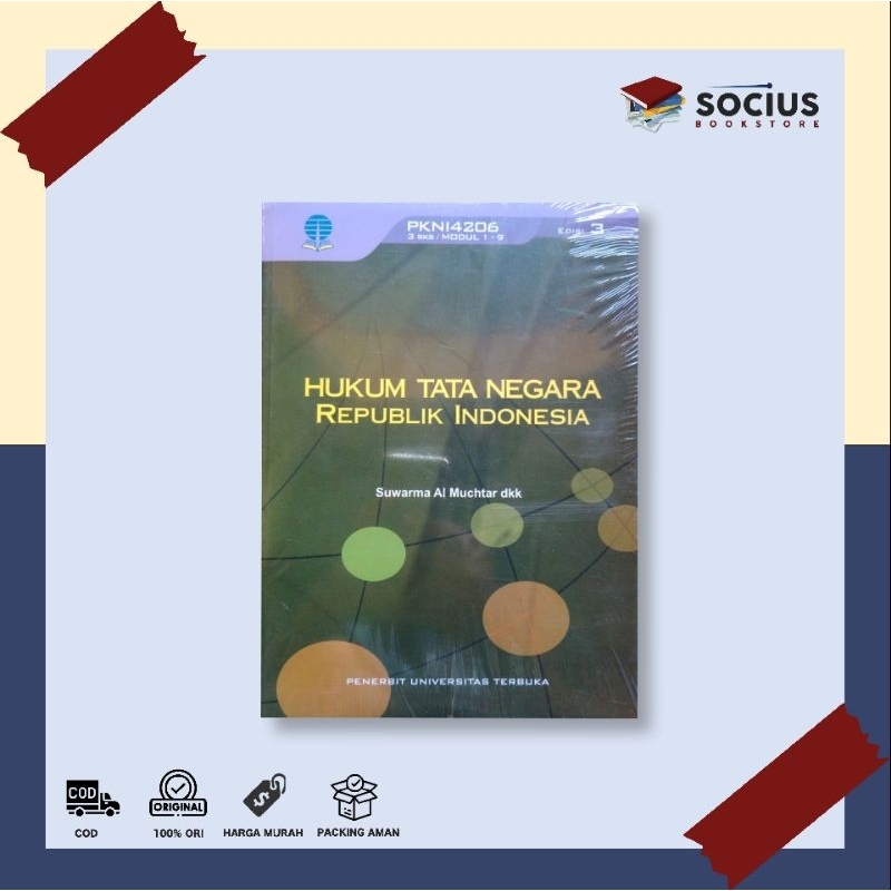 BUKU [ ORIGINAL ] HUKUM TATA NEGARA REPUBLIK INDONESIA - SUWARMA AL MUCHTAR - UT - SOCIUS BOOKSTORE