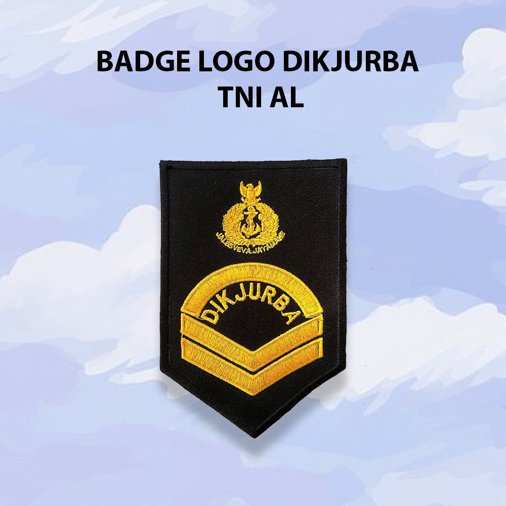 Badge Logo DIKJURBA Bordir TNI AL (6 Pcs)
