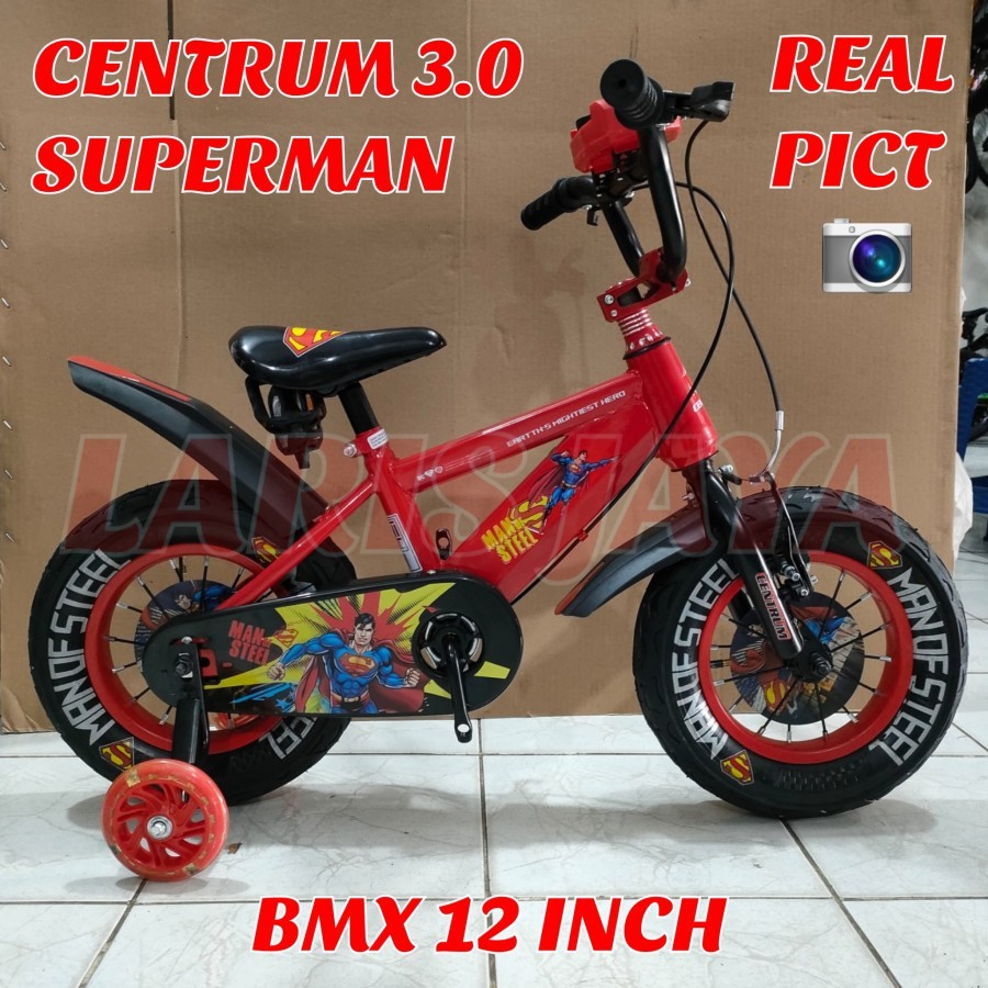 [ BONUS BELL ] SEPEDA ANAK BMX 12 INCH BAN JUMBO 3.0 SEPEDA BMX 12 CENTRUM 8625-3-8 BAN 3.0 SUPERMAN