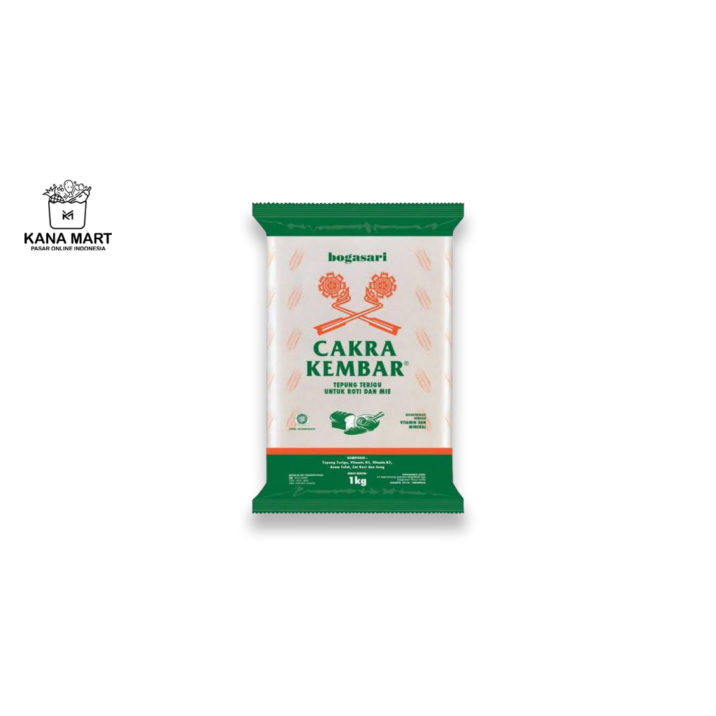 

Tepung Terigu Cakra Kembar (1kg) /pc