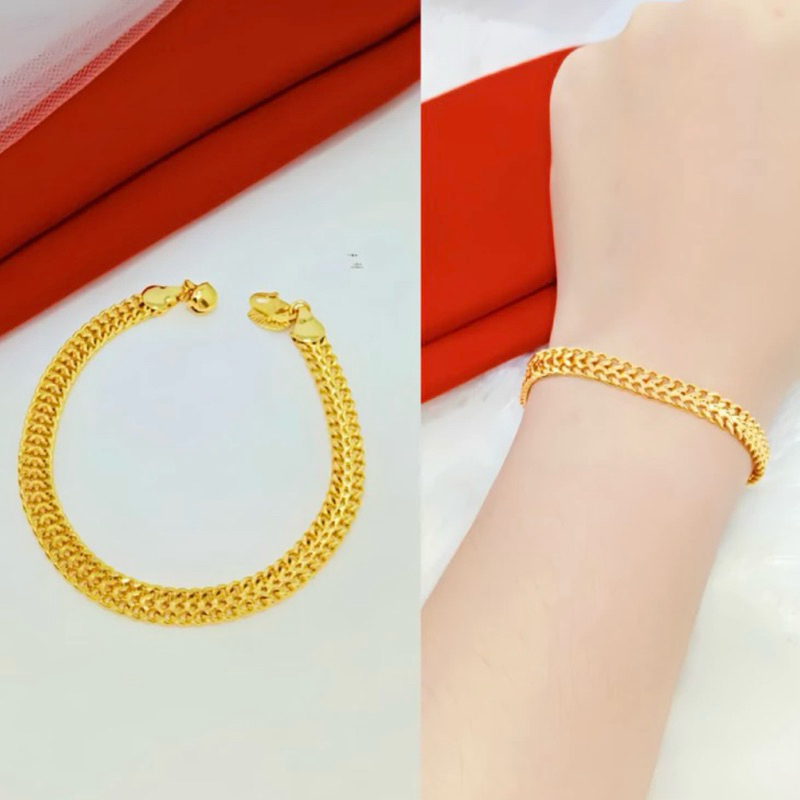 Gelang Xuping Rantai Tikar Lapis Emas 24K 05