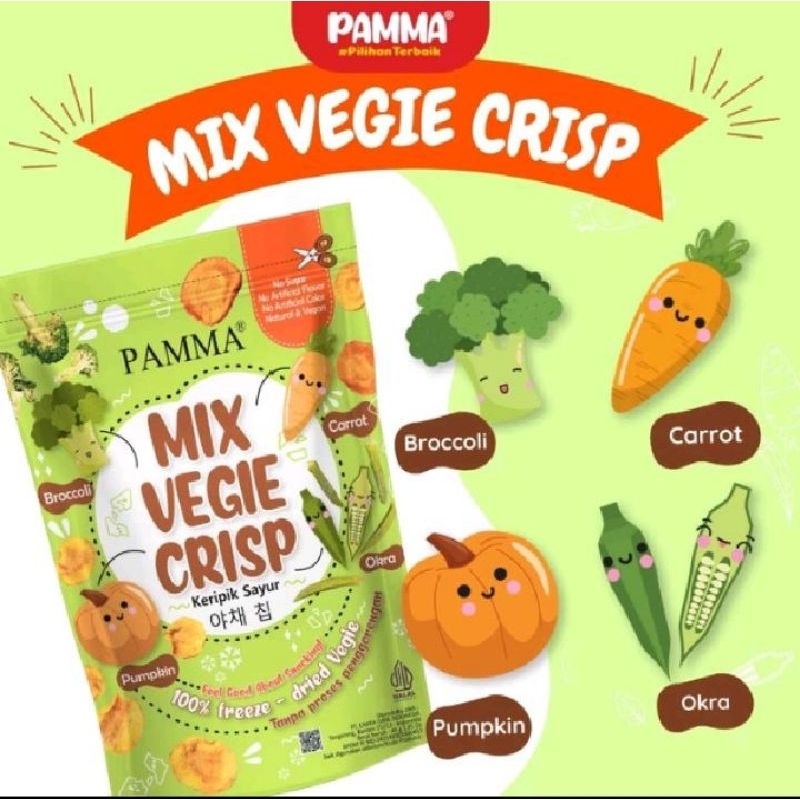 

PAMMA MIX VEGIE CRISP 45gr ( Keripik Sayur)