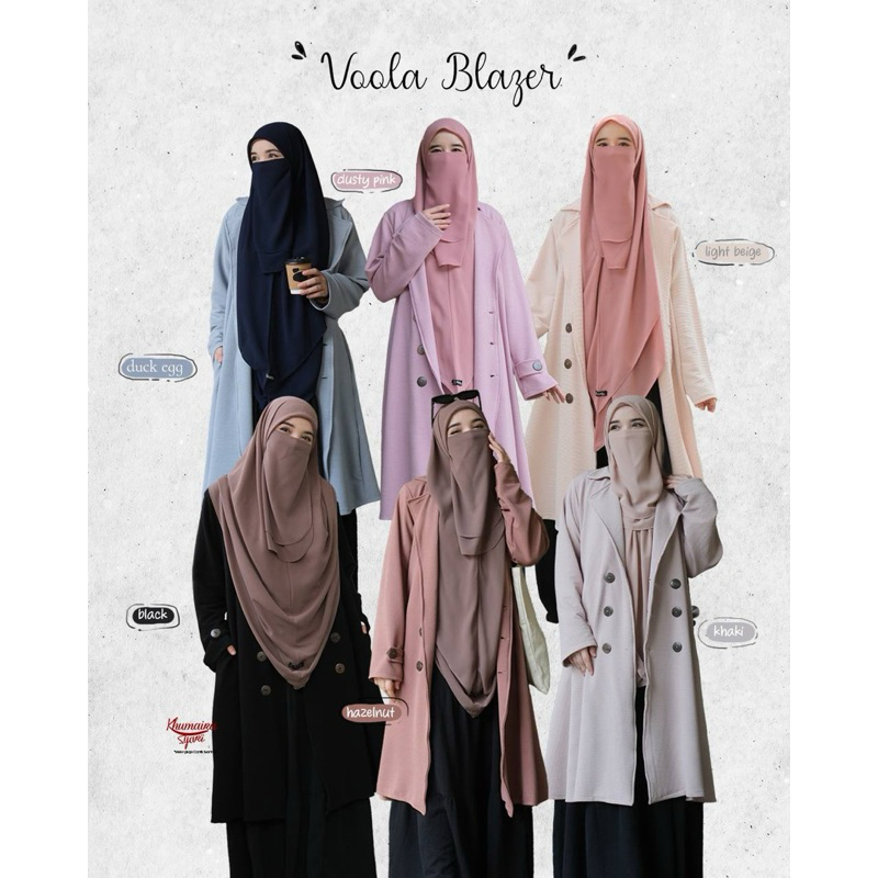 Voola Jacket Blazer by Khumaira syari Outer muslimah