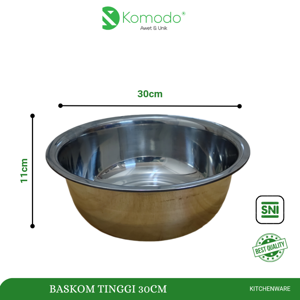 KOMODO BASKOM TINGGI/BASKOM STAINLESS TEBAL