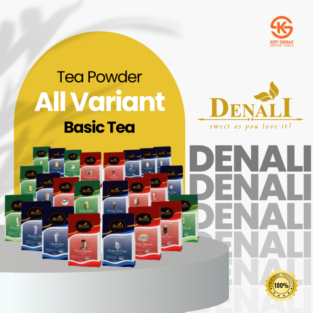 

Grosir Powder DENALI ALL Varian Basic Tea 800 gram Bubuk Minuman Lychee Tea Lemon Tea Peach Tea