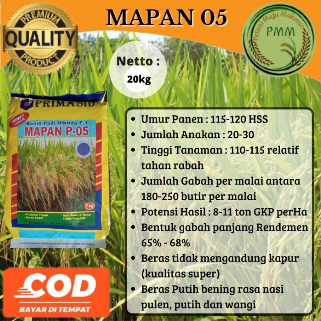 Biji Padi Hibrida Mapan 05  20KG