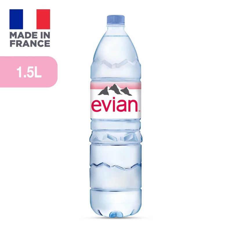 

Evian Natural Mineral Water 1,5L. Original Prancis