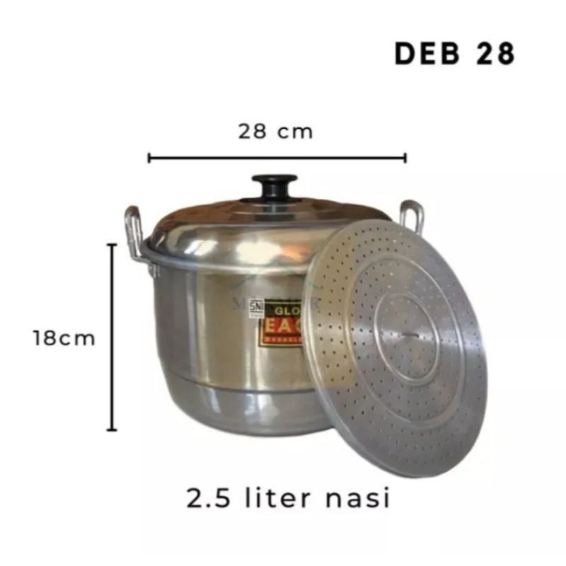 PANCI DANDANG EKONOMI JAWA 28 CM/PANCI JAWA FREE SARINGAN/PANCI DANDANG ALUMINIUM SERBAGUNA