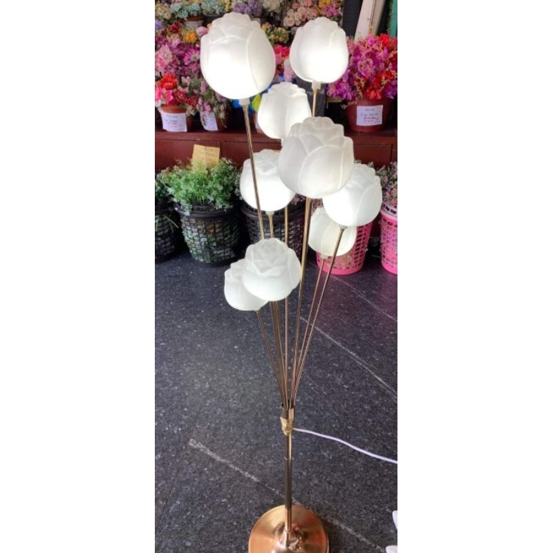 Lampu standing Tulip cabang 10/lampu dekorasi/lampu jalan/lampu pojok