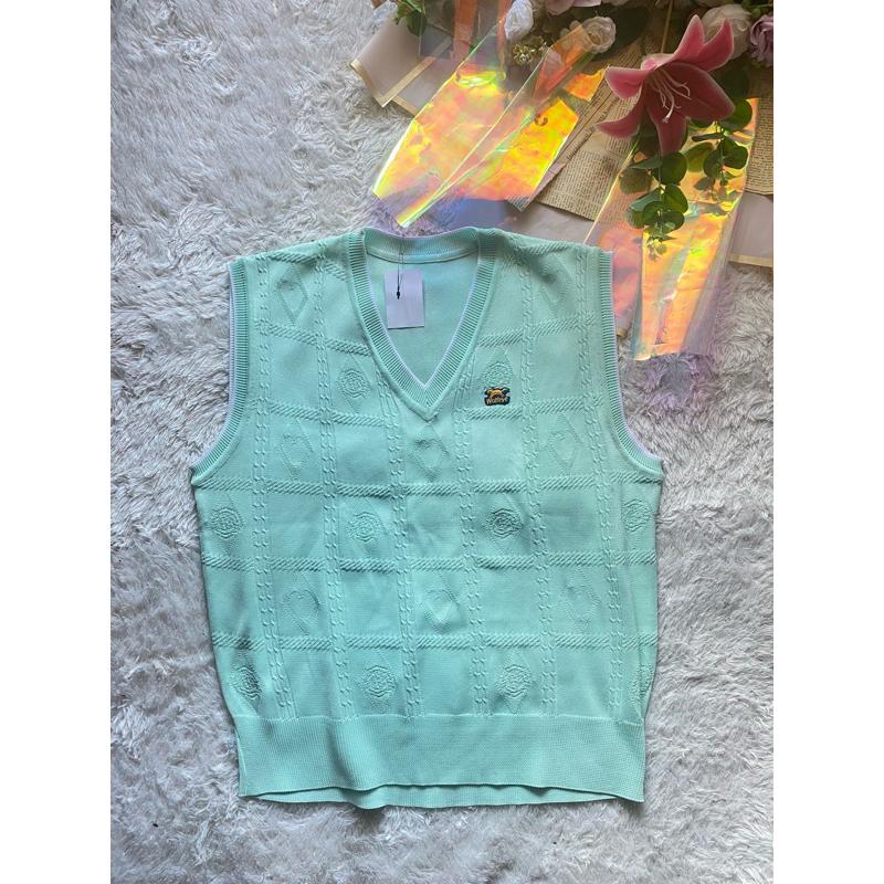 VEST RAJUT KETUPAT WANITA TOSCA MINT PREMIUM