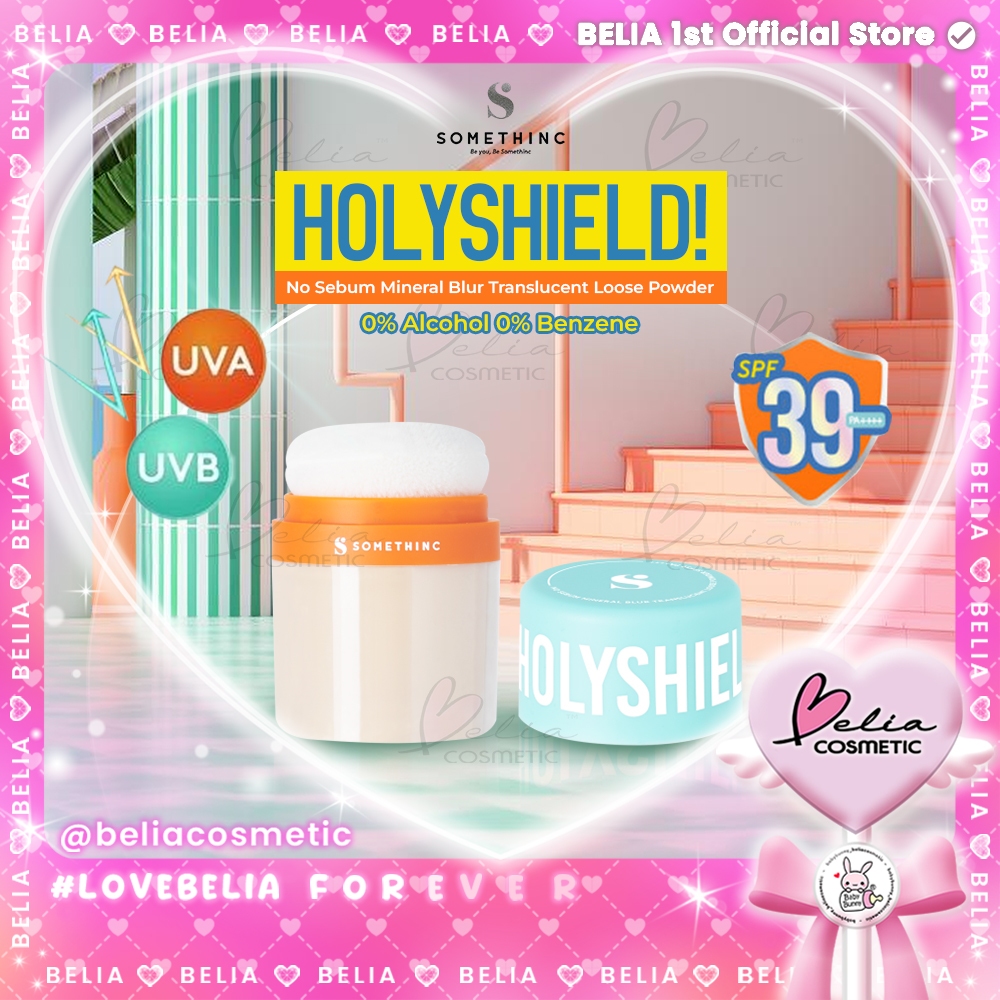 ❤ BELIA ❤ SOMETHINC Holyshield No Sebum Mineral Sunscreen Powder SPF 39 PA++++ | Easy Touch Up Sun S