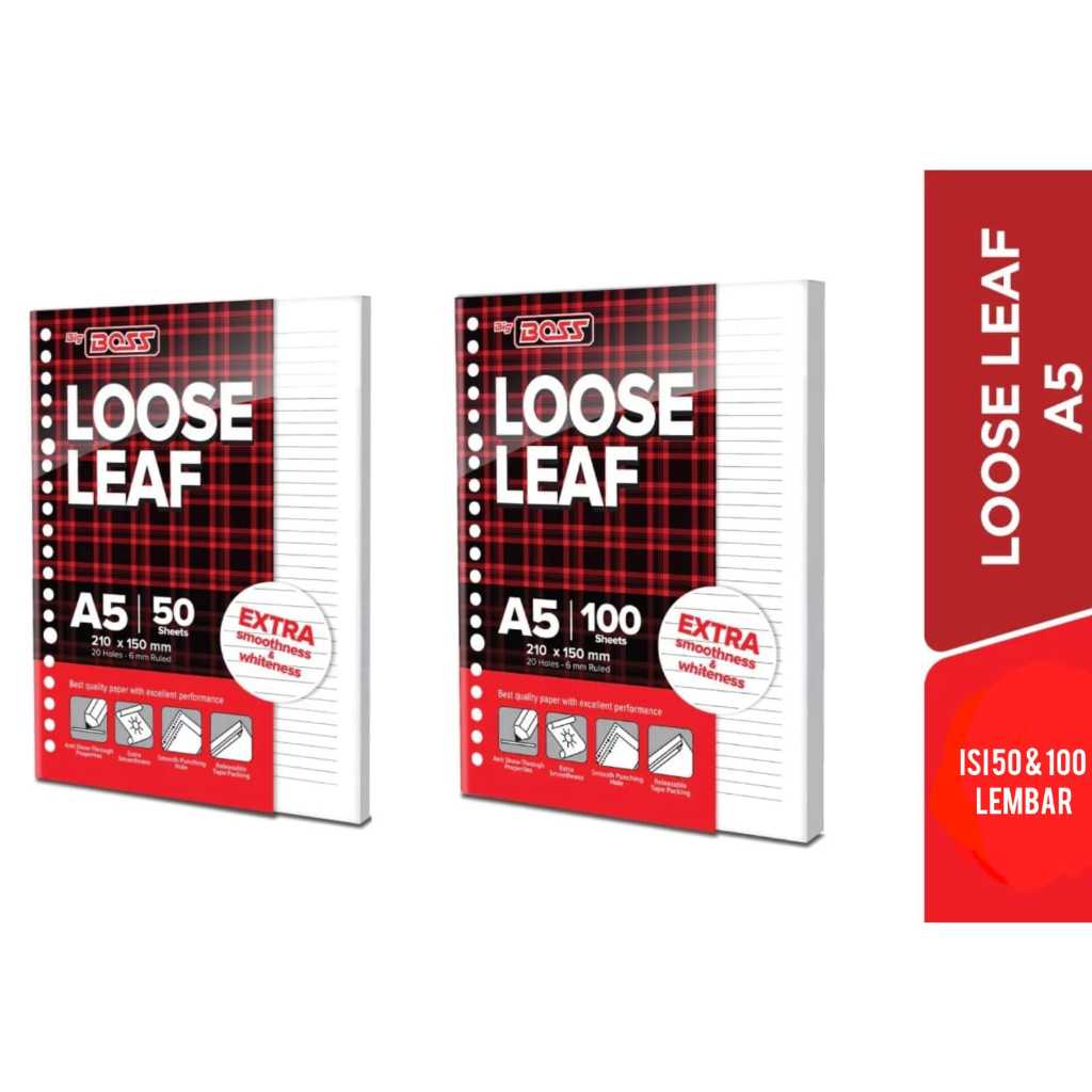 

Loose Leaf A5 50 & 100 BB0 / BigBoss Loose Leaf A5 50 & 100 Lembar/Isi Binder BBO murah