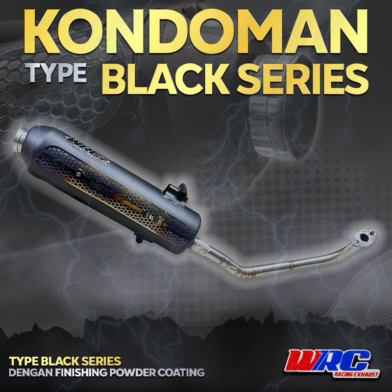 KNALPOT KONDOMAN WRC BLACK SERIES VARIO, NMAX, PCX, AEROX