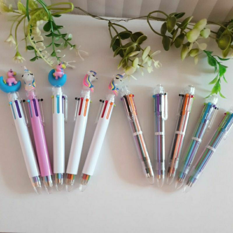 

(bukan grosir) [Aesthetic by fss.id] pena karakter mekanik 6 warna/pulpen karakter/balpoint