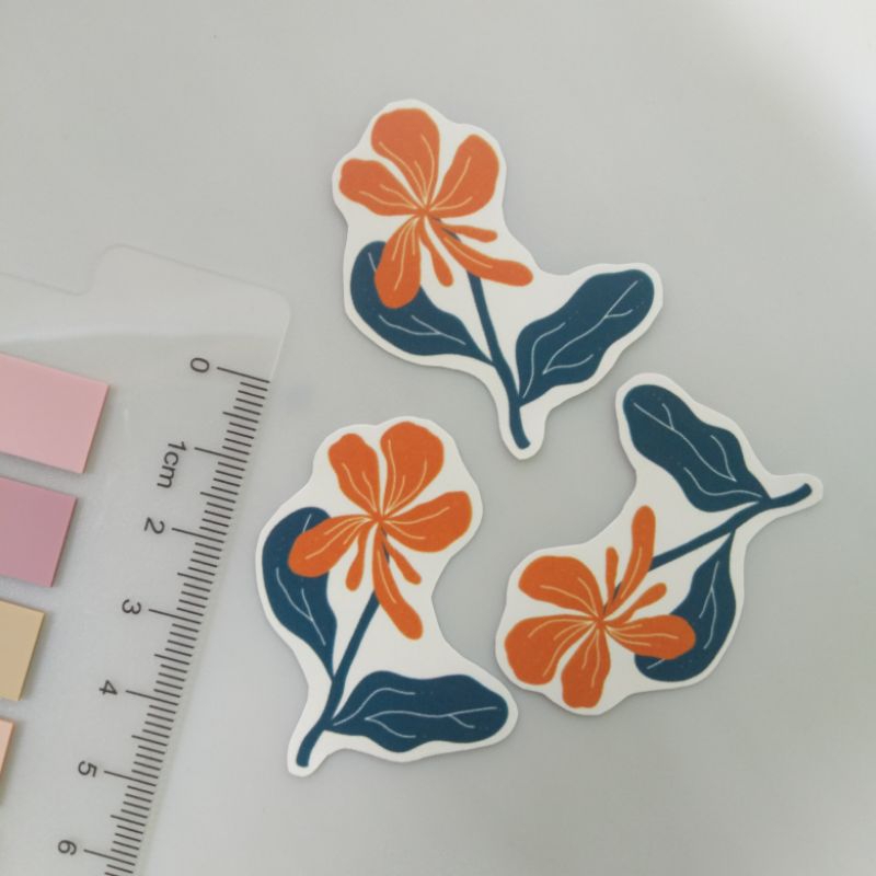 

Wiyu Sticker Satuan Ukuran Sedang - Ed. Rerua Flower untuk Journaling, Scrapbooking, Tempelan Berbagai Tempat