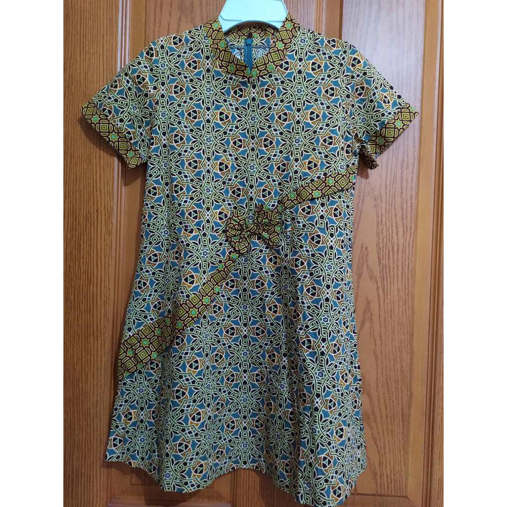 [Preloved] Dress Batik Keris anak perempuan size 10