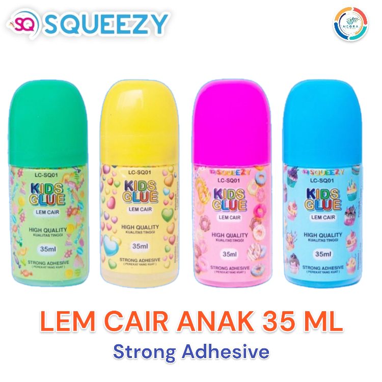 

Squeezy Kids Liquid Glue Lem Kertas Cair LC-SQ01 | 35ml