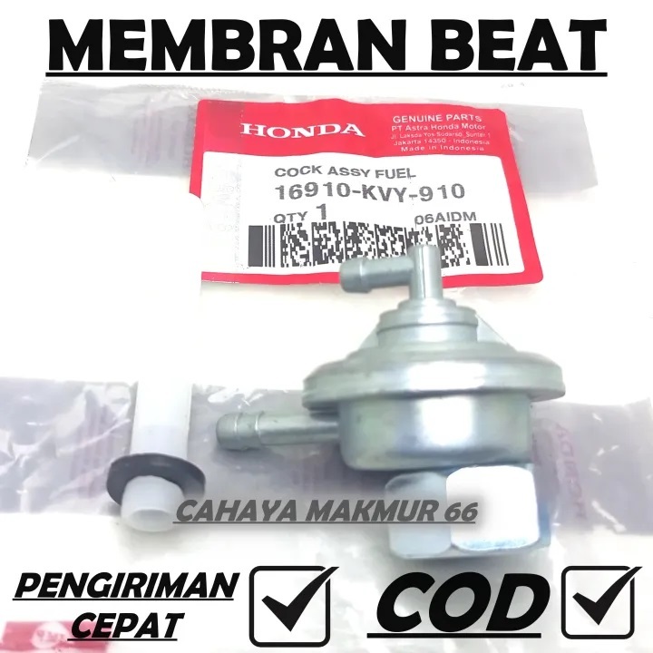 KVB KERAN BENSIN KRAN MOTOR BEAT / VARIO 110 CW CBS TECHNO / SPACY / SCOOPY /MEMBRAN BENSIN  KVB KVY