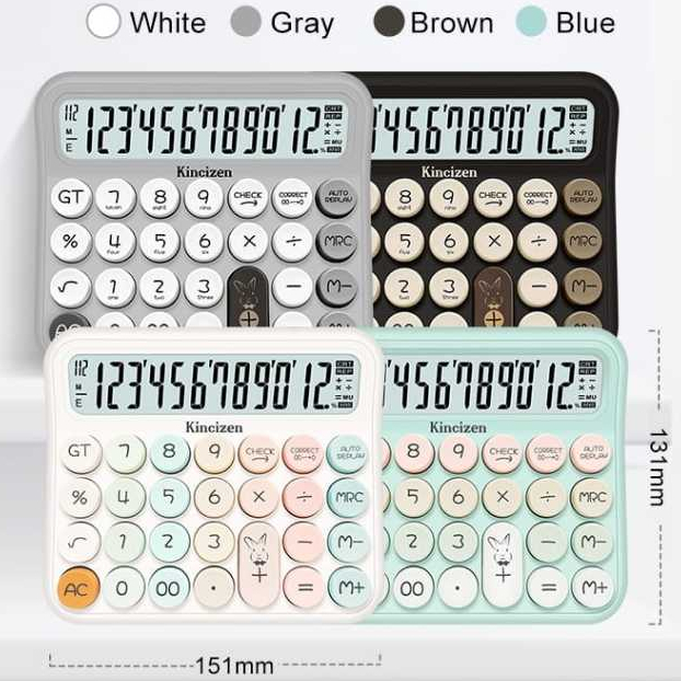 

Kalkulator Calculator Layar Besar 12 Digit Tampilan HD KC 2022 KINCIZEN Check & Correct