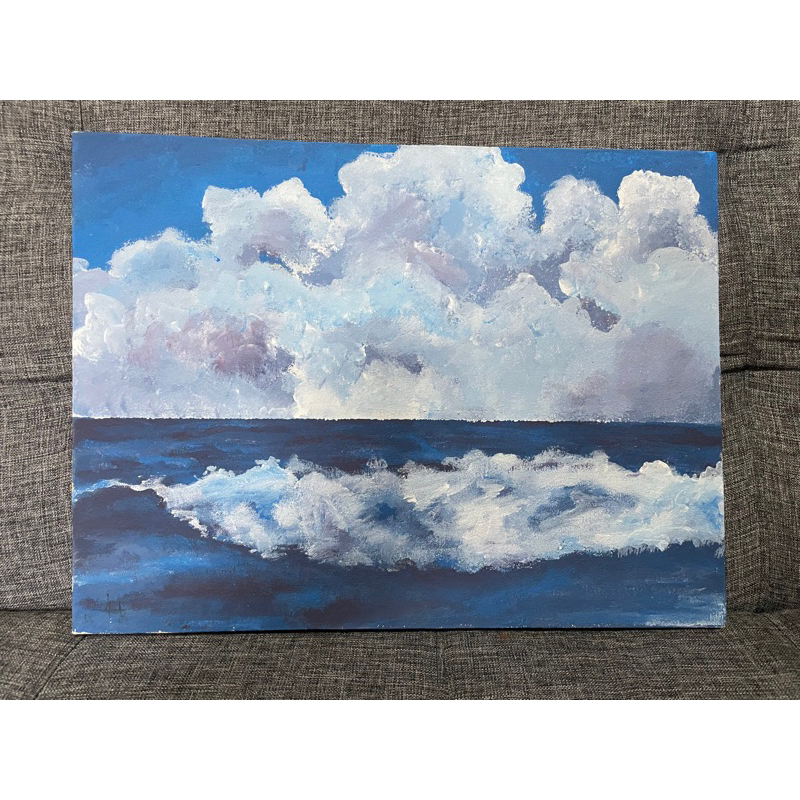 Lukisan asli cat acrilic ukuran kanvas 30x40