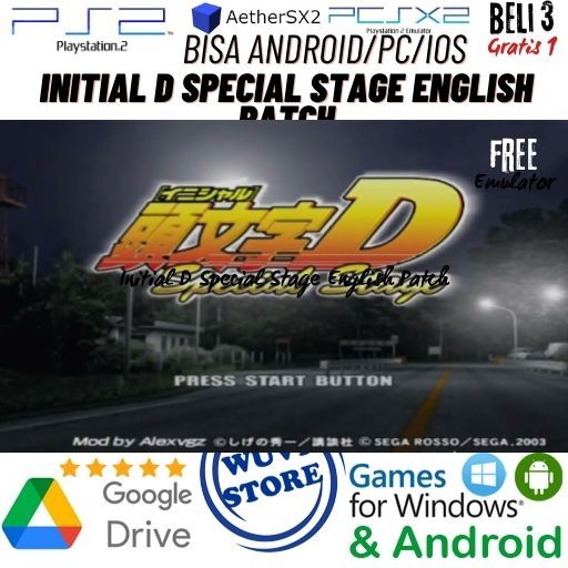 PS 2 Initial D Special Stage English Patch | Bisa di PC / Android / IOS Plus Emulator | Beli 3 Grati
