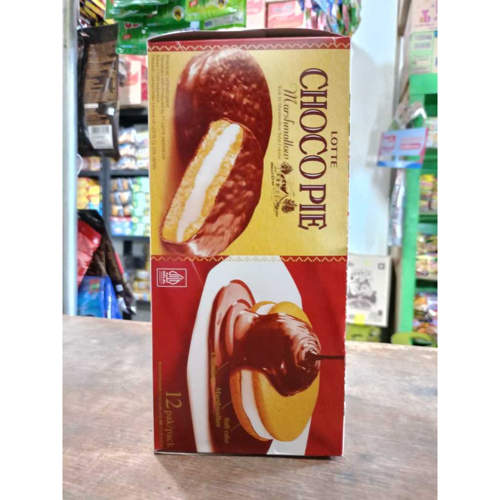 

Lotte Chocopie Marshmallow isi 12 - Coklat IMPORT KOREA PREMIUM