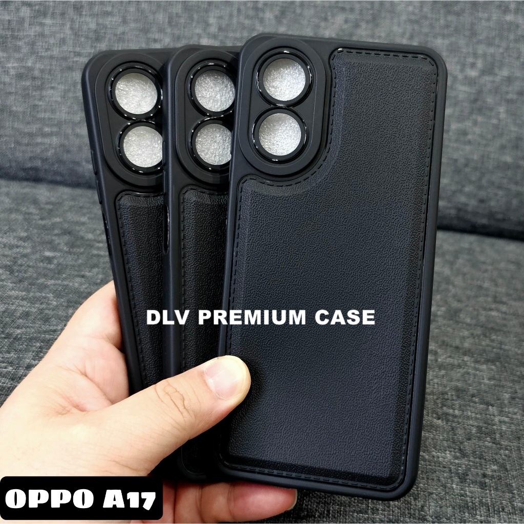 OPPO A17 OPPO A17K  CASE LEATHER PRO CASE BLACK OPPO A17 OPPO A17K