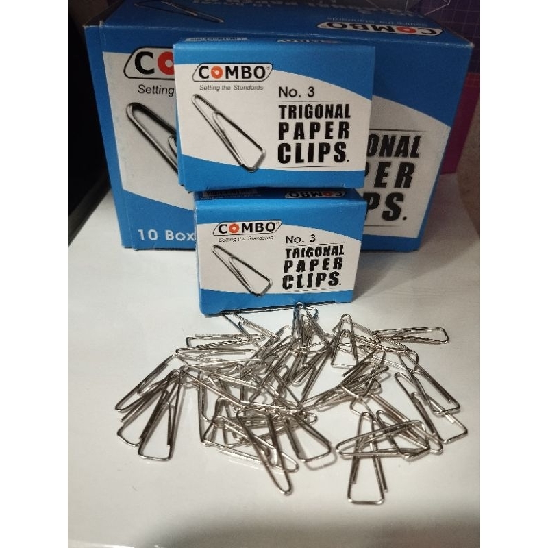 

( 1 pak kecil) PENJEPIT KERTAS / PAPER CLIP KECIL / TRIGONAL PAPER CLIP NO 3 COMBO