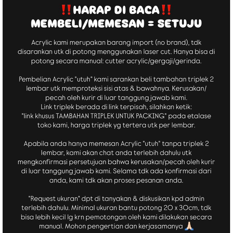 

Acrylic Lembaran Bening Mika - 1Mm X 122Cm X 244Cm