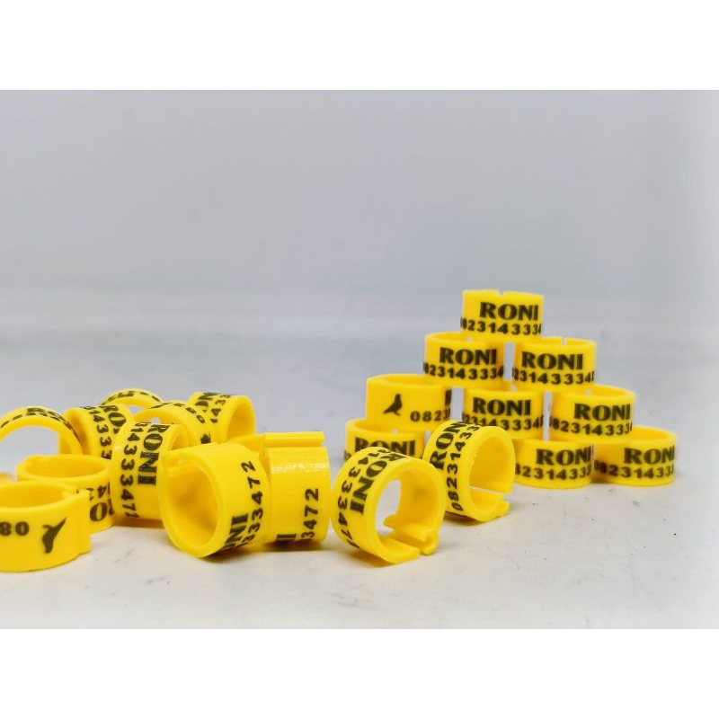 ring burung merpati klip dewasa 10 biji bisa custom nama