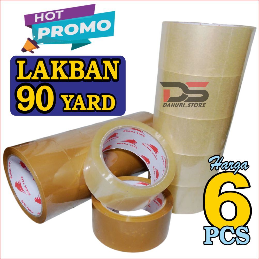 

LAKBAN 45 mm X 90 yard, PROMO LAKBAN BENING & COKLAT 90 yard HARGA UNTUK 6 pcs