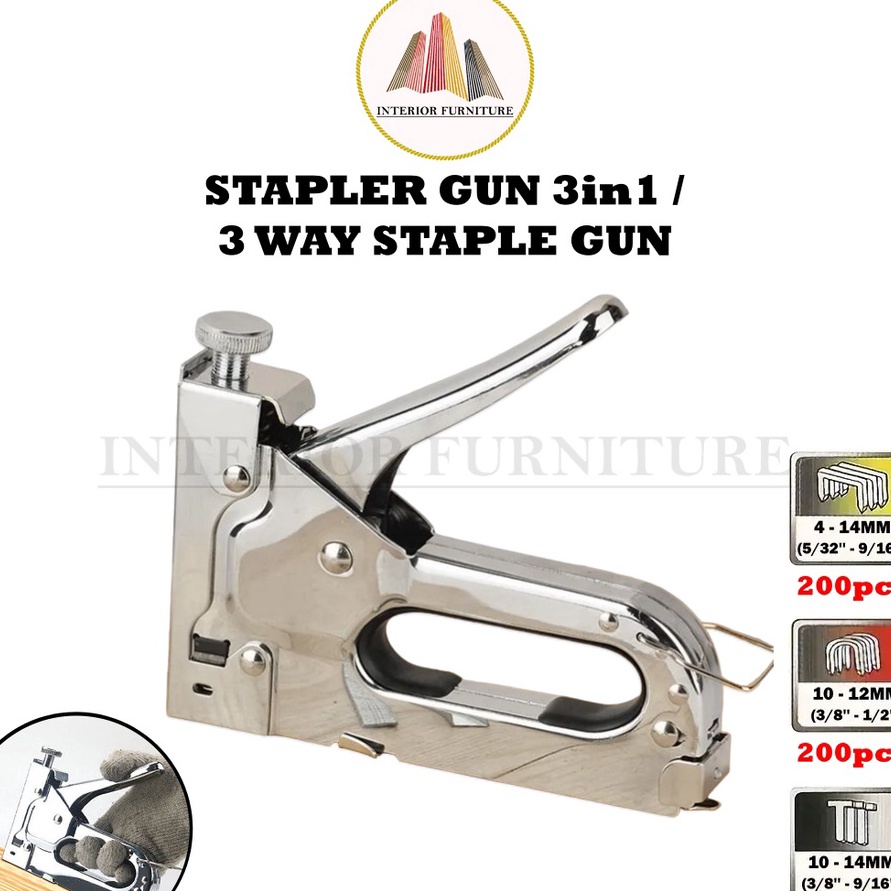 

MELEDAK PROMO Staple Tembak Tacker 3 Way Staples Staples Stepler Hekter 3in1
