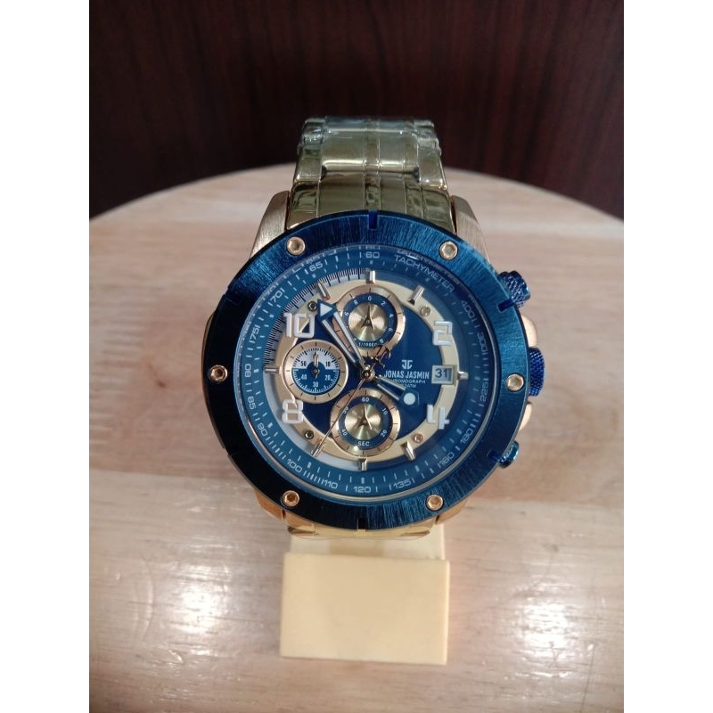 Jam Tangan Pria Jonas Jasmin JJ 5371 Rantai Besi Original