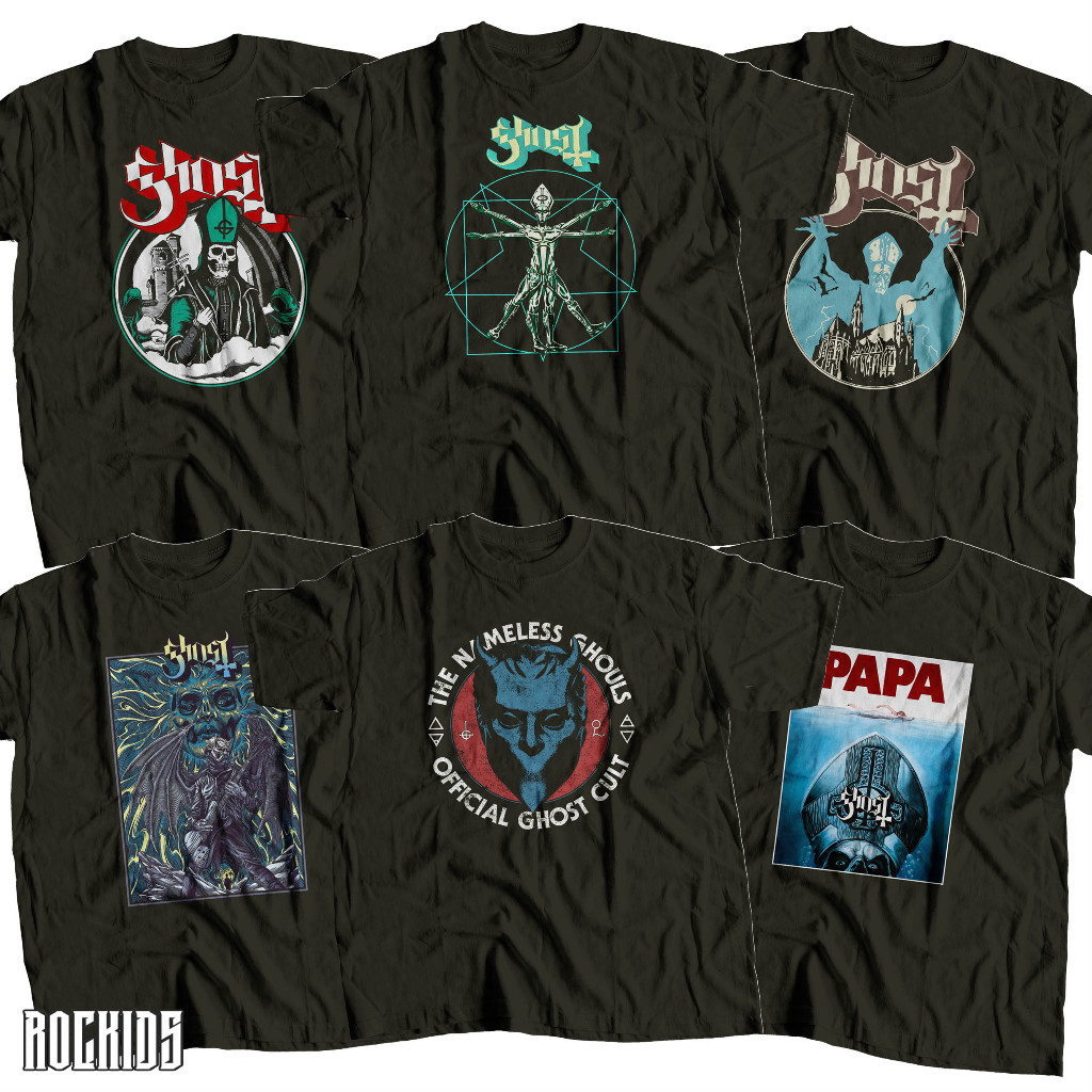 ROCKIDS - GHOST - TSHIRT - TEES - KIDSWEAR - KAOS BAND - KAOS BAND GHOST - KAOS GHOST - TSHIRT GHOST